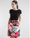 Floral print skirt
