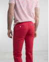 Red chino pants