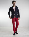 Navy blue knit sport coat 