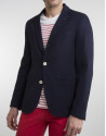 Navy blue knit sport coat 