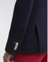 Navy blue knit sport coat 