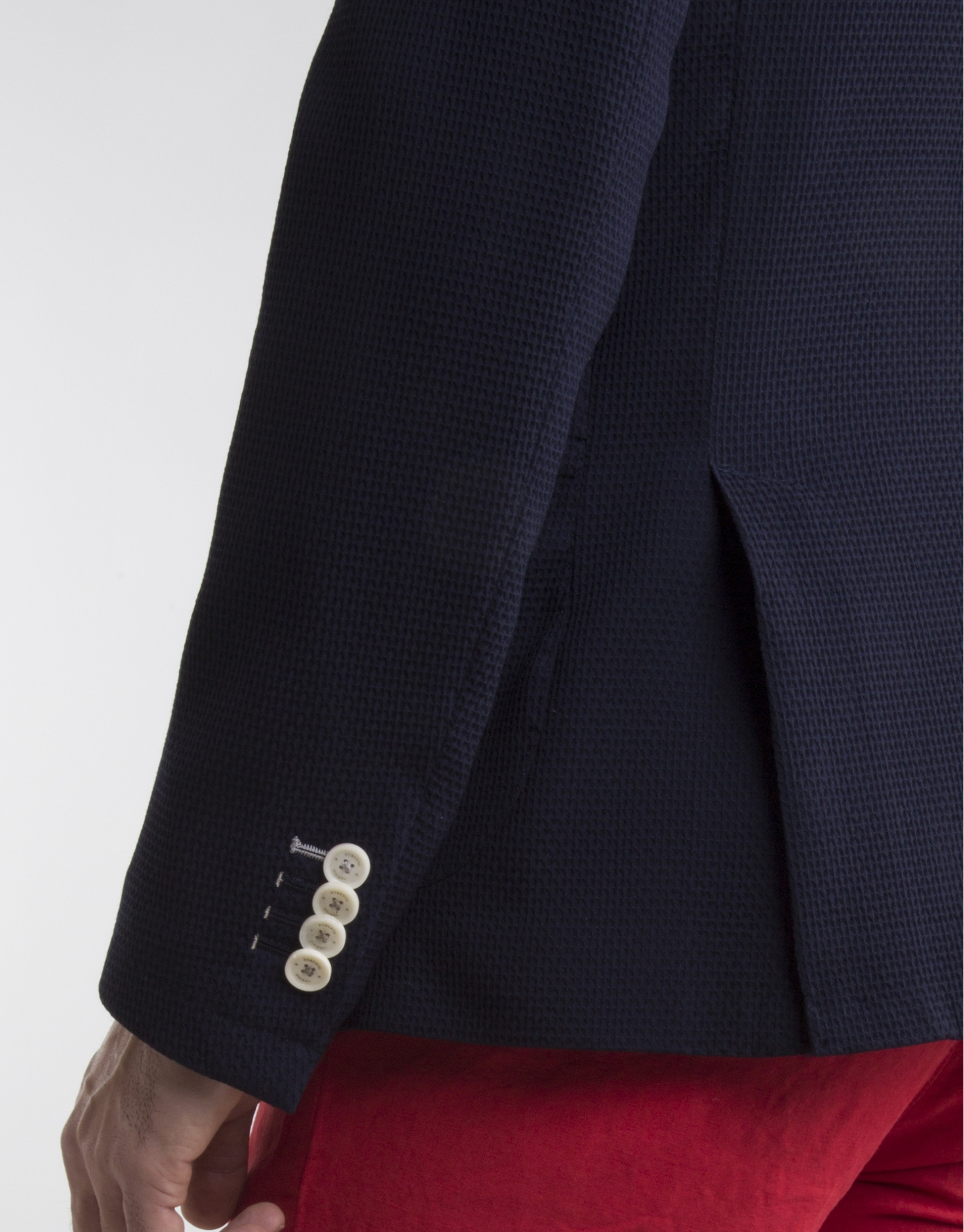 Navy blue knit sport coat 