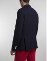 Navy blue knit sport coat 