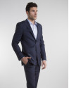 Navy blue regular fit suit