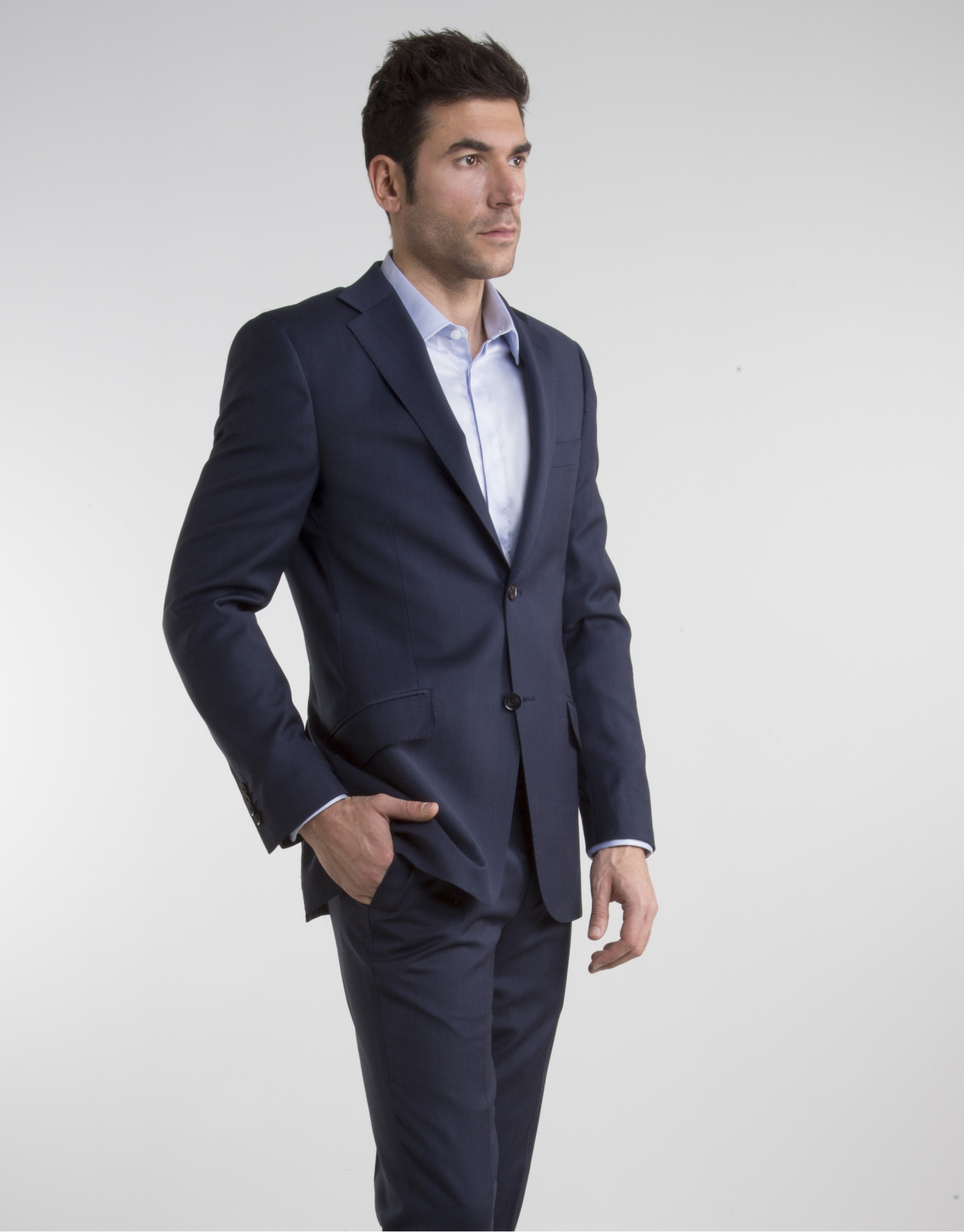 Navy blue regular fit suit