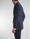 Traje regular fit falso liso marino