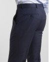 Traje regular fit falso liso marino