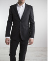 Traje slim fit lana fria negro