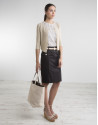 Short camel knit jacket
