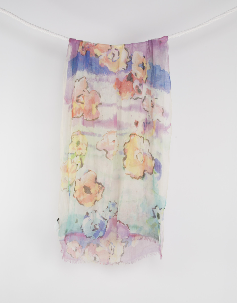 Pink print scarf