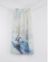 Blue print scarf