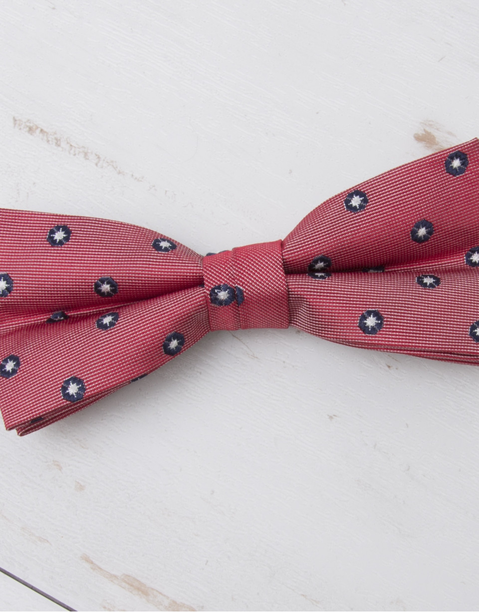 Navy blue /ivory dotted bowtie