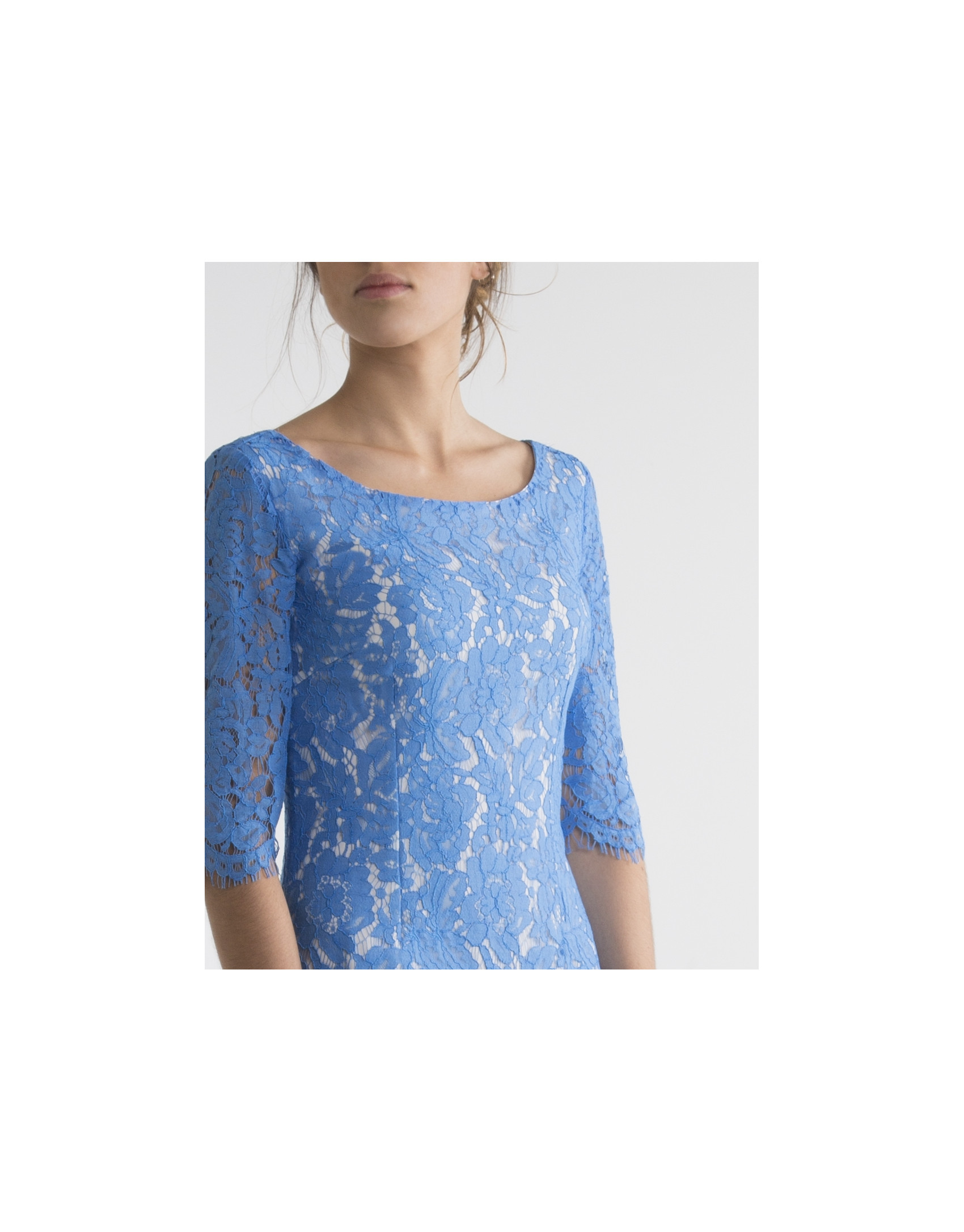 Blue lace dress