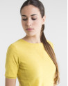Yellow sweater with short sleeves