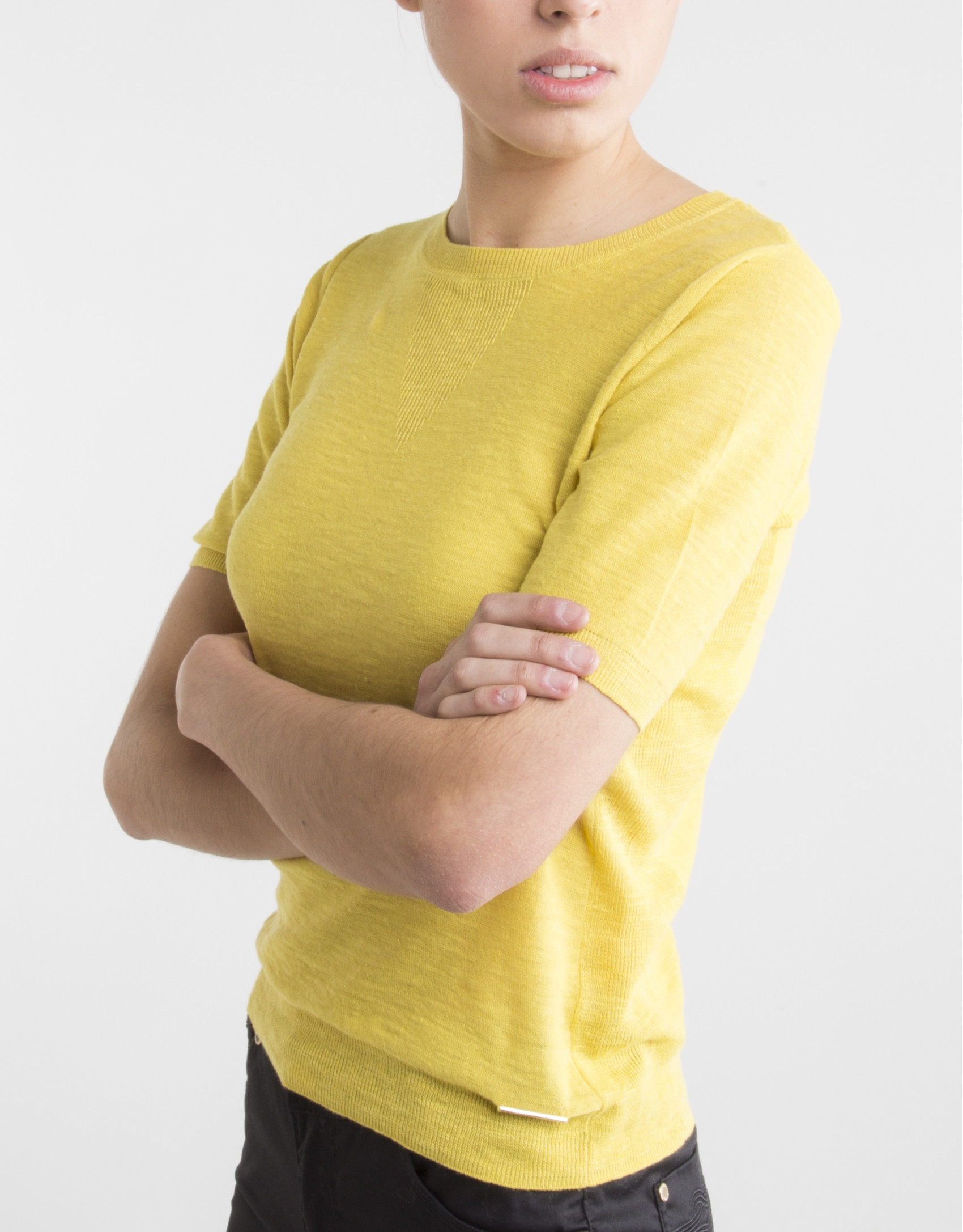 Jersey manga corta amarillo