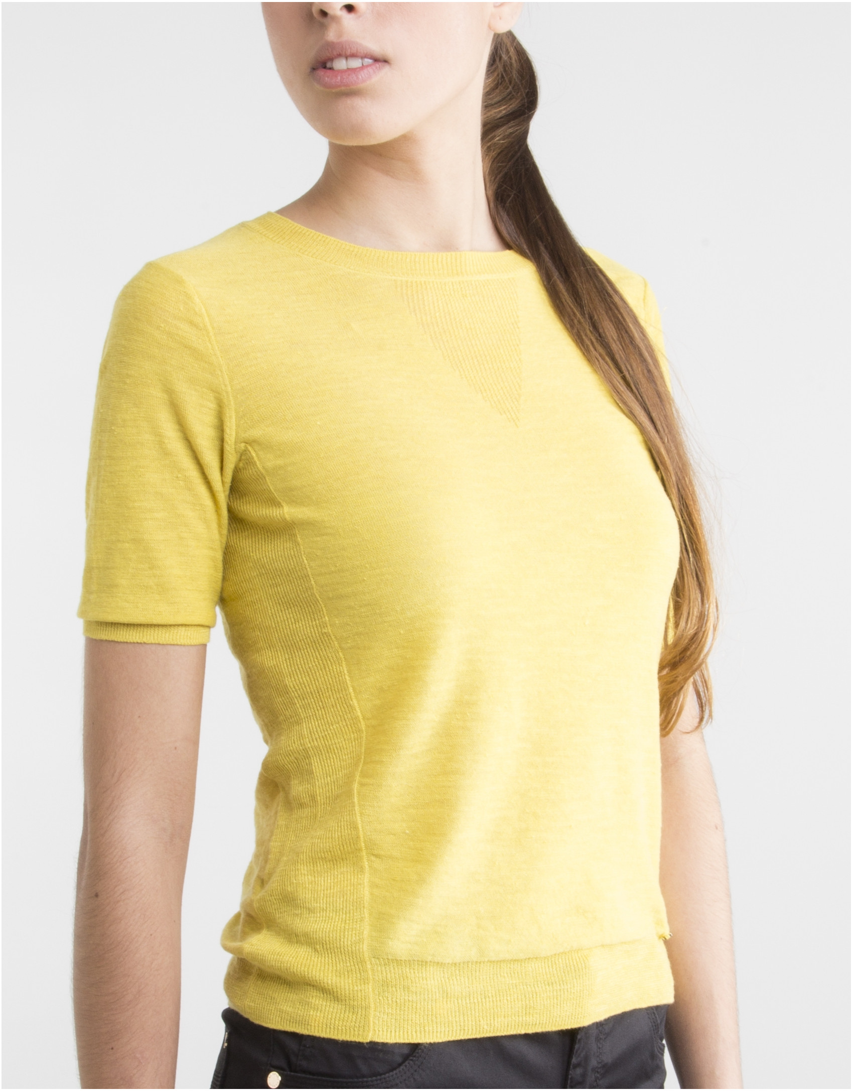 Jersey manga corta amarillo