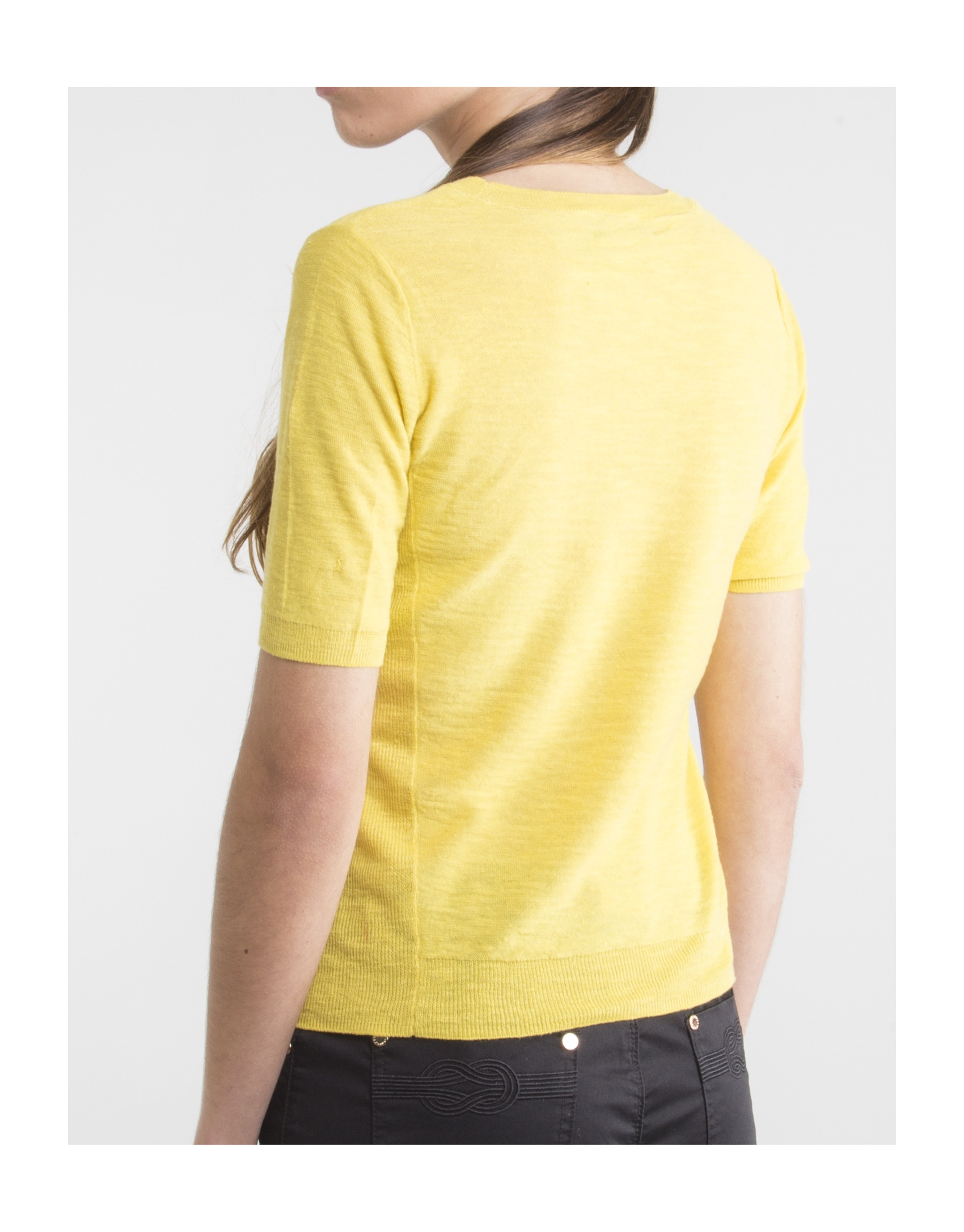 Jersey manga corta amarillo