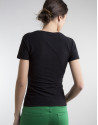 Black top with V neck
