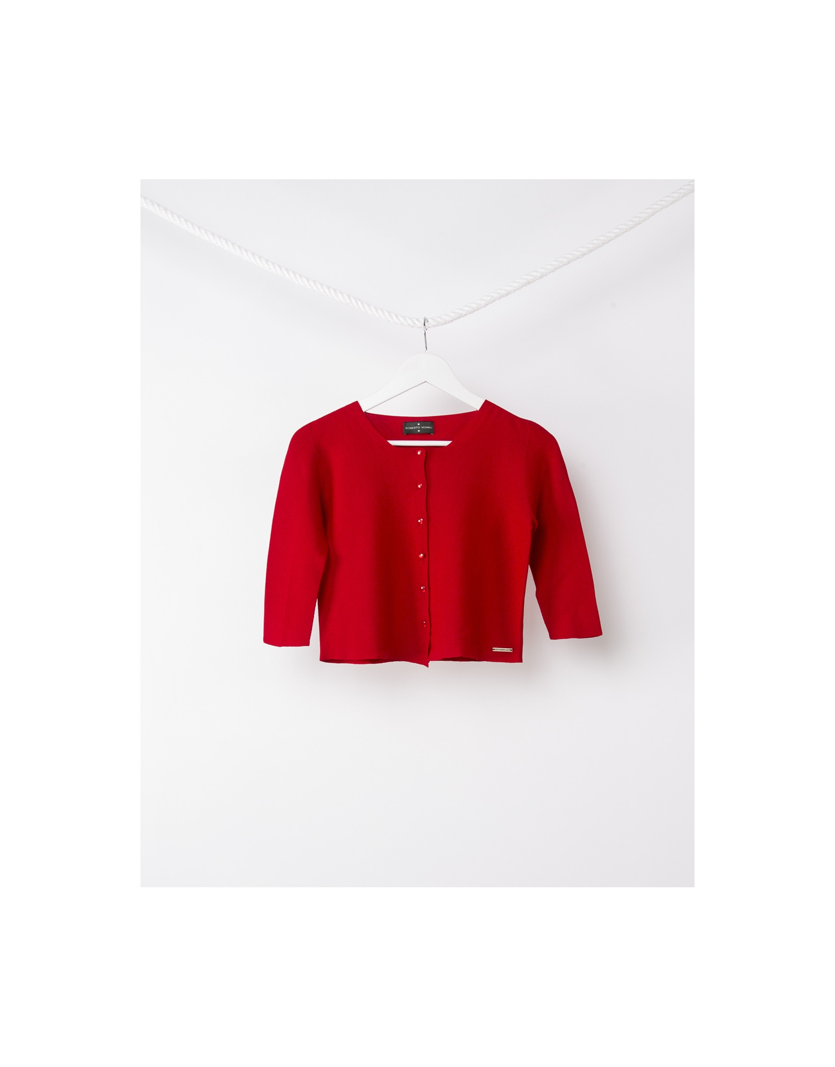 Shore red knit jacket