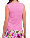 Jersey de lino cuello redondo