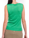 Jersey de lino cuello redondo