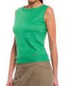 Linen jersey with round neck
