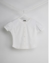 White shirt with round collar