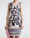 Print V neck dress