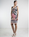 Print V neck dress
