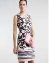 Print V neck dress
