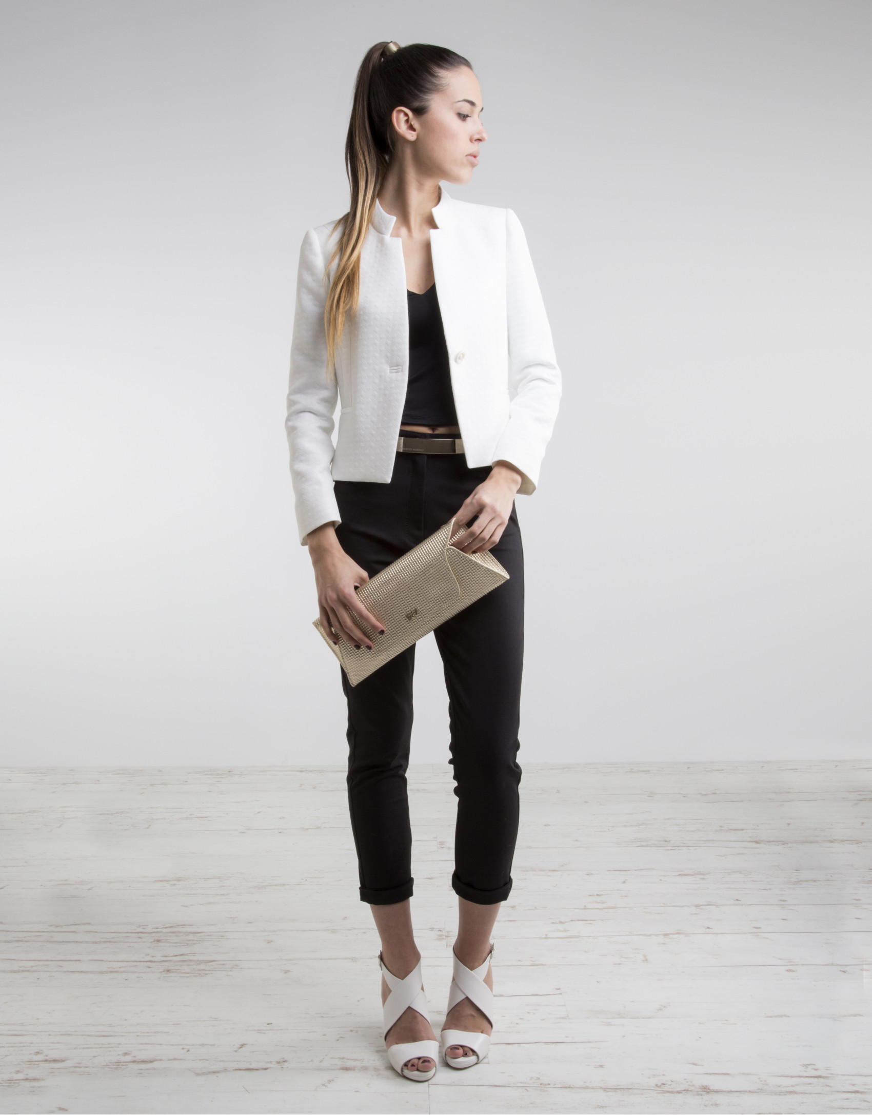 Chaqueta corta blanca