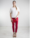 White shirt with round collar