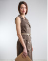 Vestido camisero verde  kaki