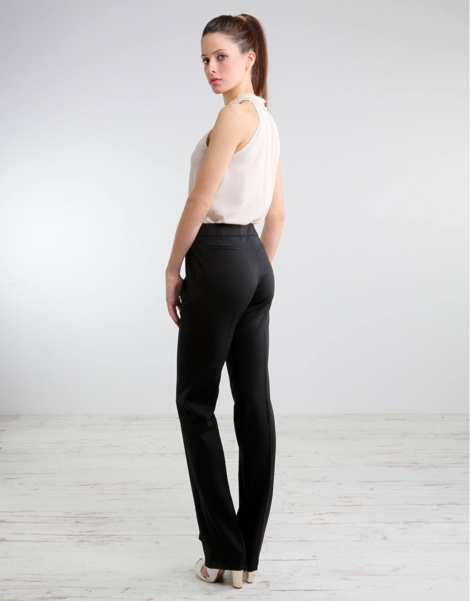 Black pants with trimming
