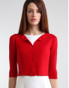 Shore red knit jacket