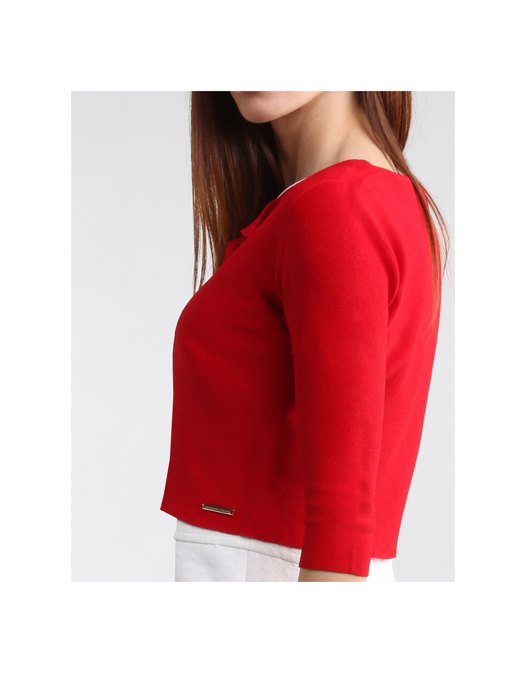 Shore red knit jacket