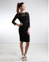 Vestido negro con encaje