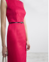 Vestido recto rojo