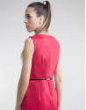Red straight dress