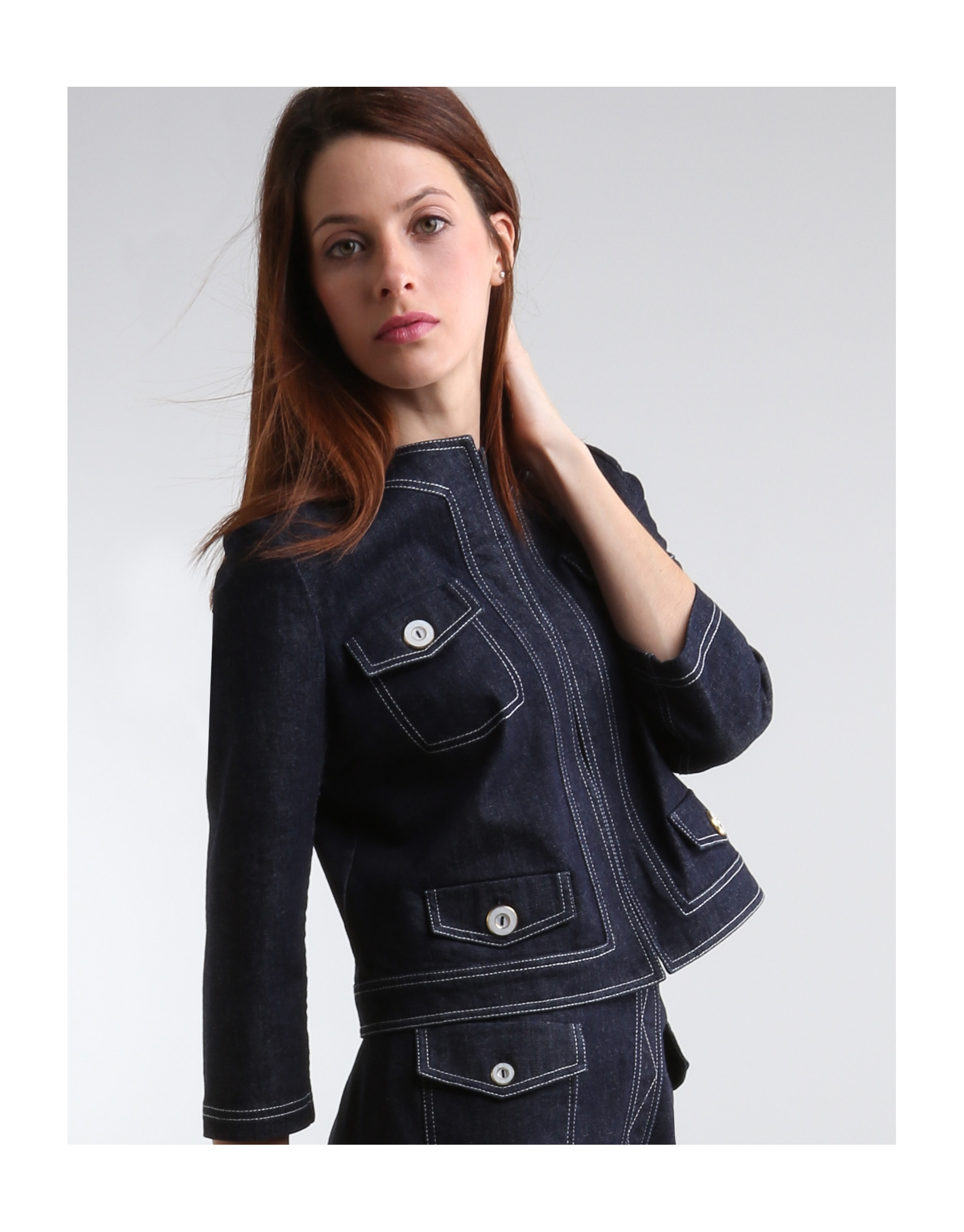 Short denim jacket