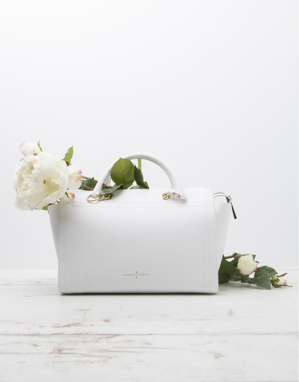 White Romeo satchel bag