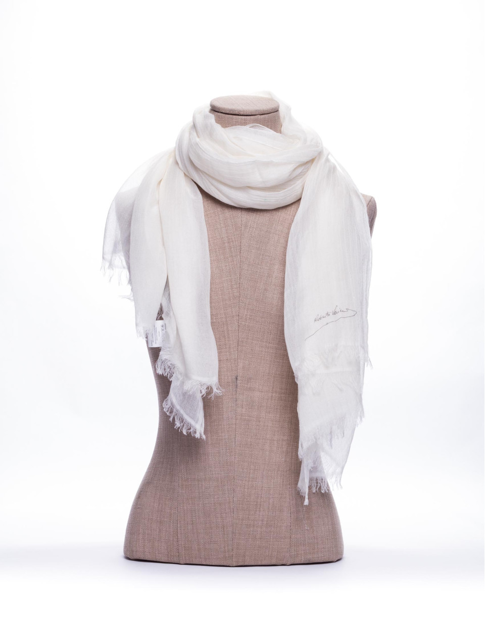 Foulard liso en blanco