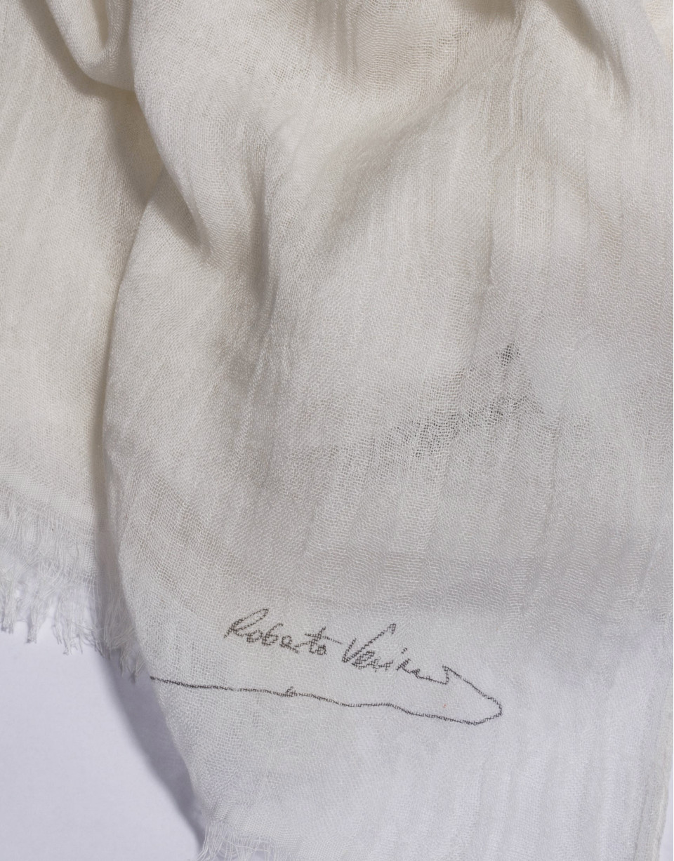 Foulard liso en blanco