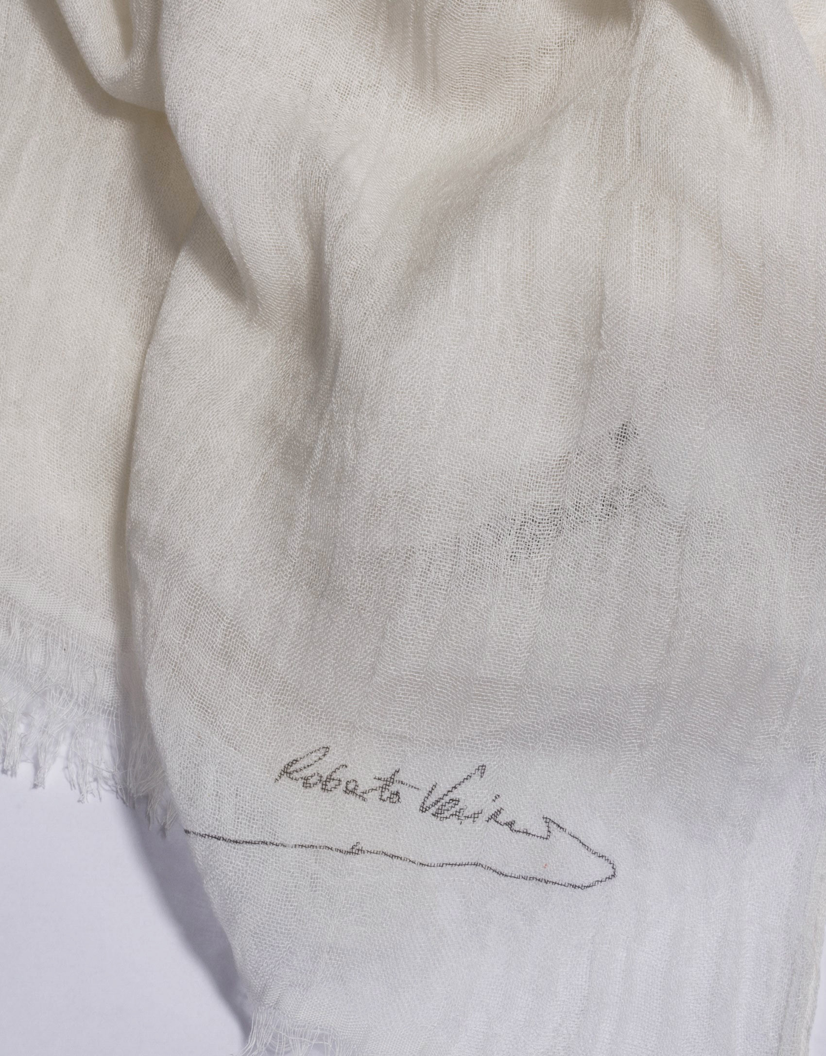 Foulard liso en blanco