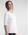 Camiseta cuello barco blanco