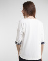 White boat neck top