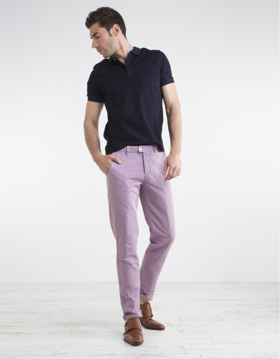 Pantalón chino malva