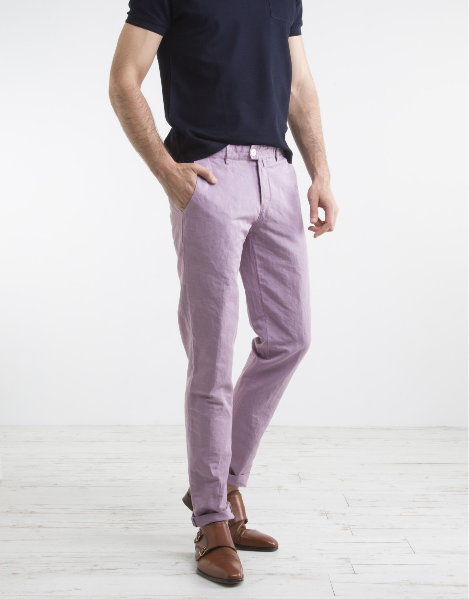 Pantalón chino malva