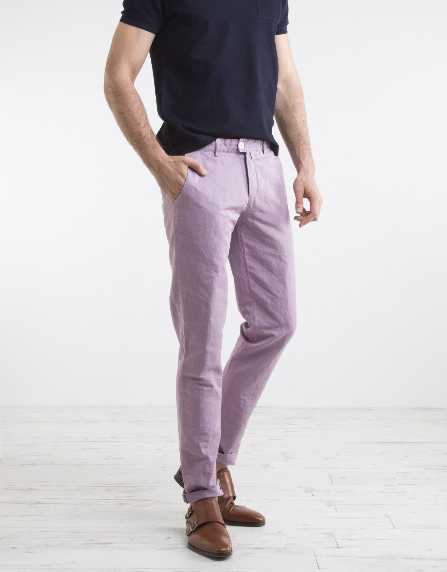 Pantalón chino malva