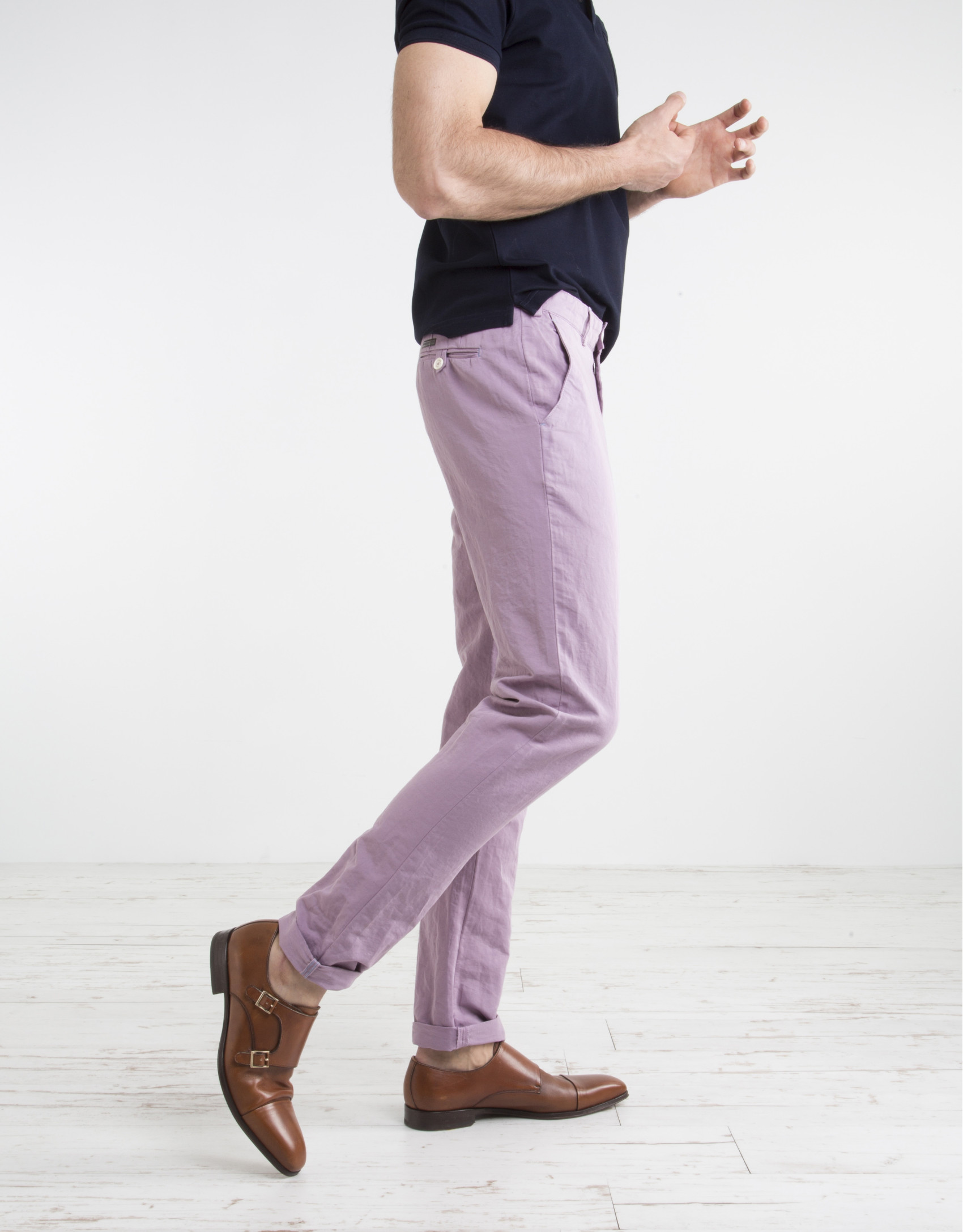 Pantalón chino malva